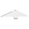 Ekena Millwork Eugene Architectural Grade PVC Gable Bracket, 48"W x 8"H x 2"D x 6"F, 4/12 Pitch GBP048X08X0206EUG00 - alternate 1